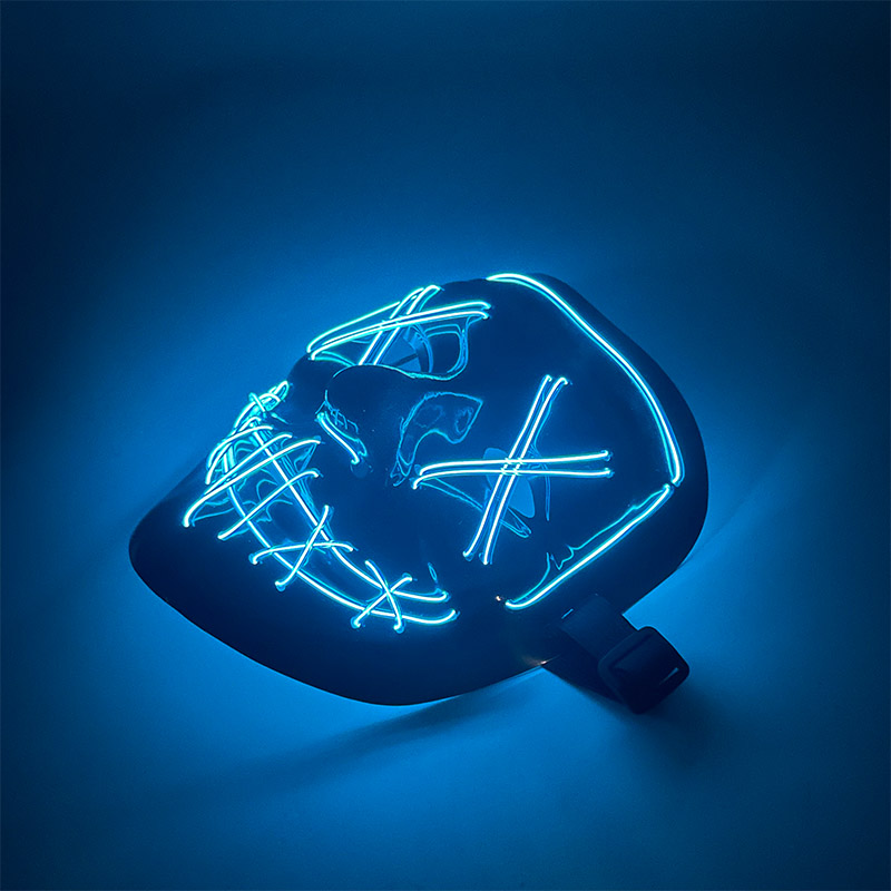 Led Purge Mask Halloween - 2026 Cosplay-Kopfbedeckung Maske – Leuchtende LED-Ganzgesichtsmaske
