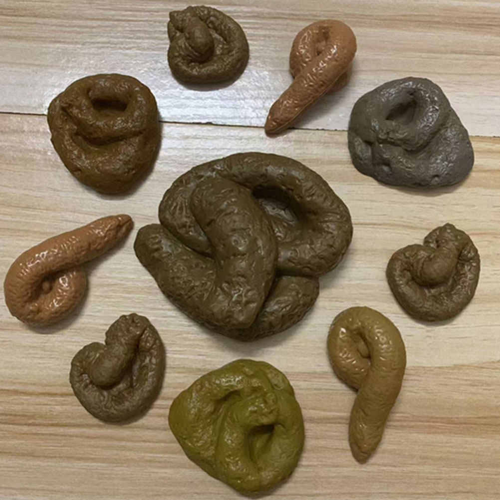 Fake Poop Gag Gift - 10 Stück Fake-Kot-Streich-Set, Aprilscherz, realistisches Geschenk,