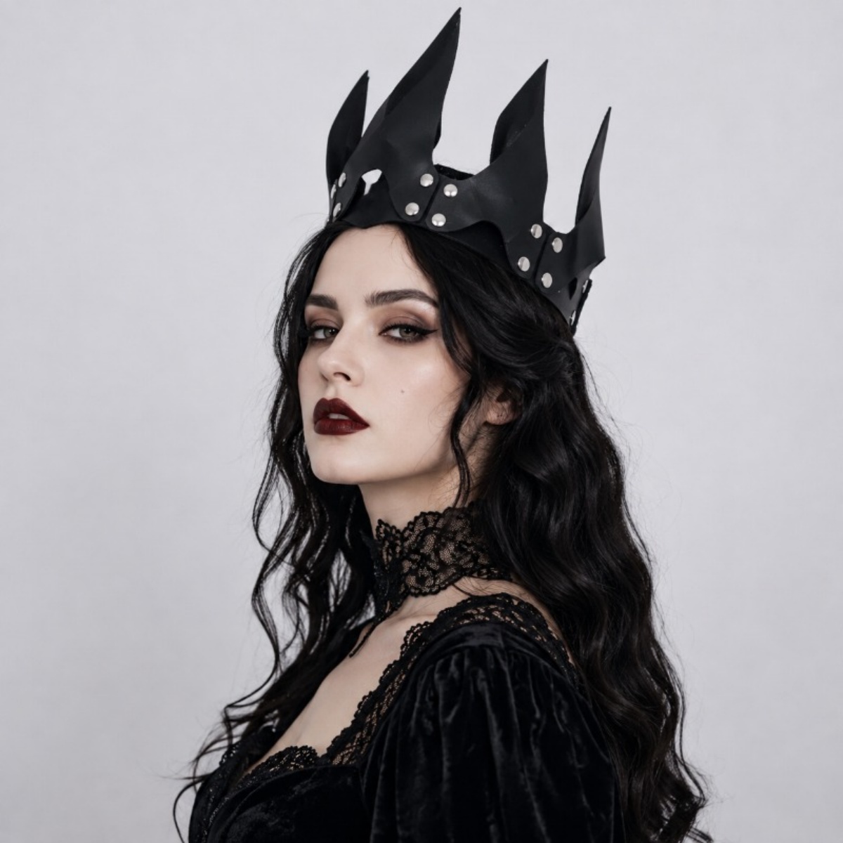 Costumes - Halloween-Kopfschmuck für Damen, Flammenkrone, Gothic-Teufelkönigin-Kostümkrone, dunkles