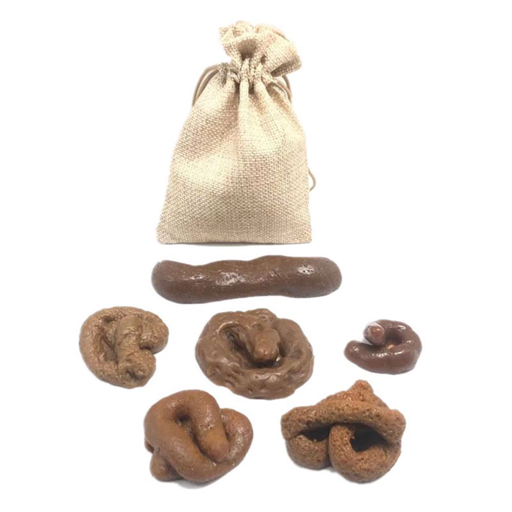 Fake Poop Gag Gift - 6 Stück Turd Unfug Antistress Fool's