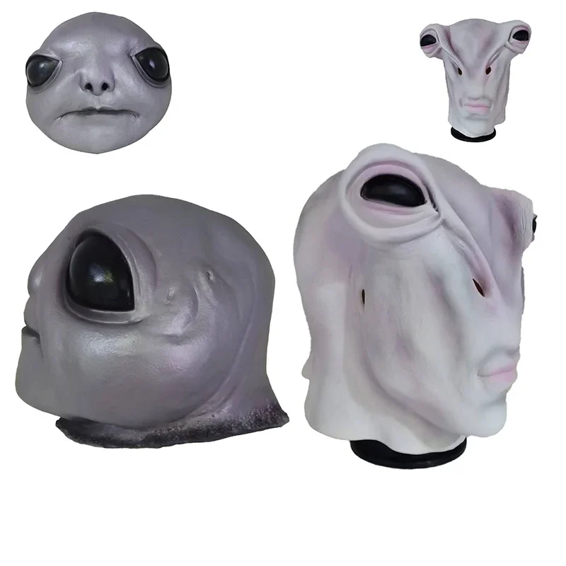 Latex Alien Mask Realistic - Alien-Maske für Erwachsene Realistische Alien-Kostüm-Kopfmaske Prom