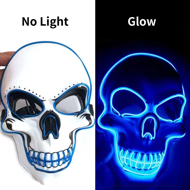 Led Purge Mask Halloween - Neon maske führte leuchten Party Masken