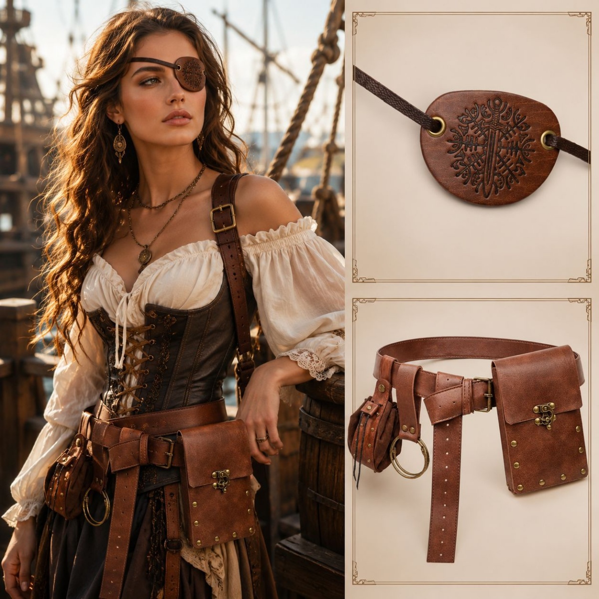 Mittelalterliche Retro-Gürtel, – Costumes Bewertung und Preis