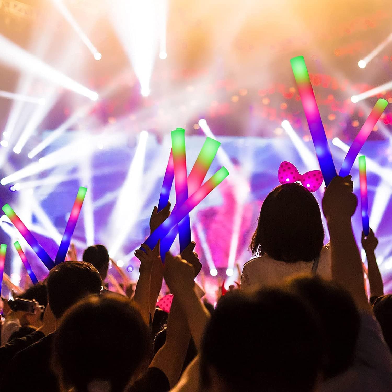 42 Stück bunte, leuchtende Sch – Flashing Led Foam Sticks Party Bewertung und Preis