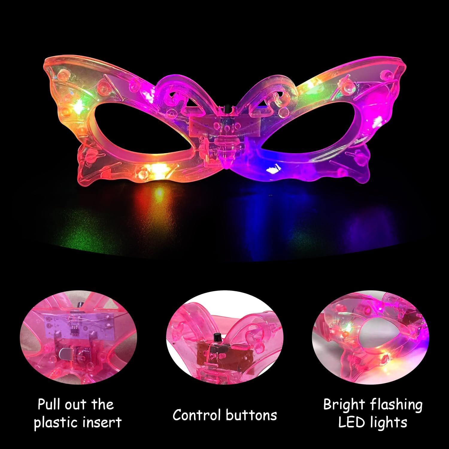 12 Stück LED-Leuchtbrillen, di – Glow In The Dark Party Glasses Bewertung und Preis