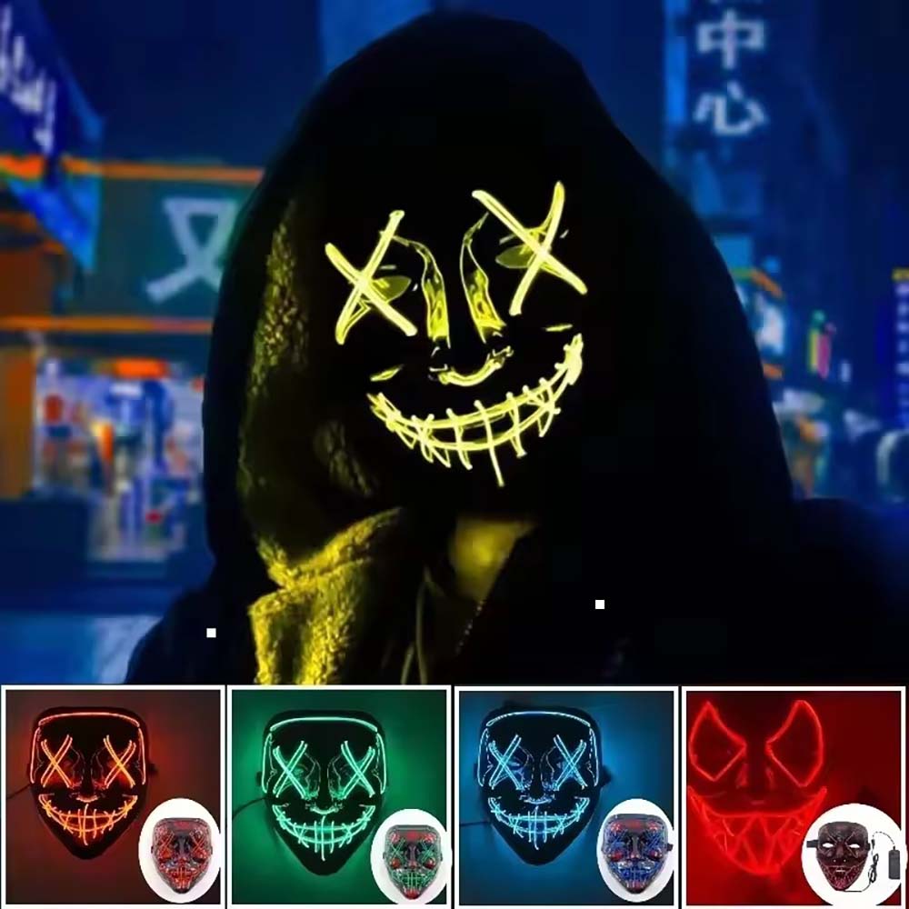 Kabellose Neon-LED-Purging-Mas – Led Purge Mask Halloween Bewertung und Preis