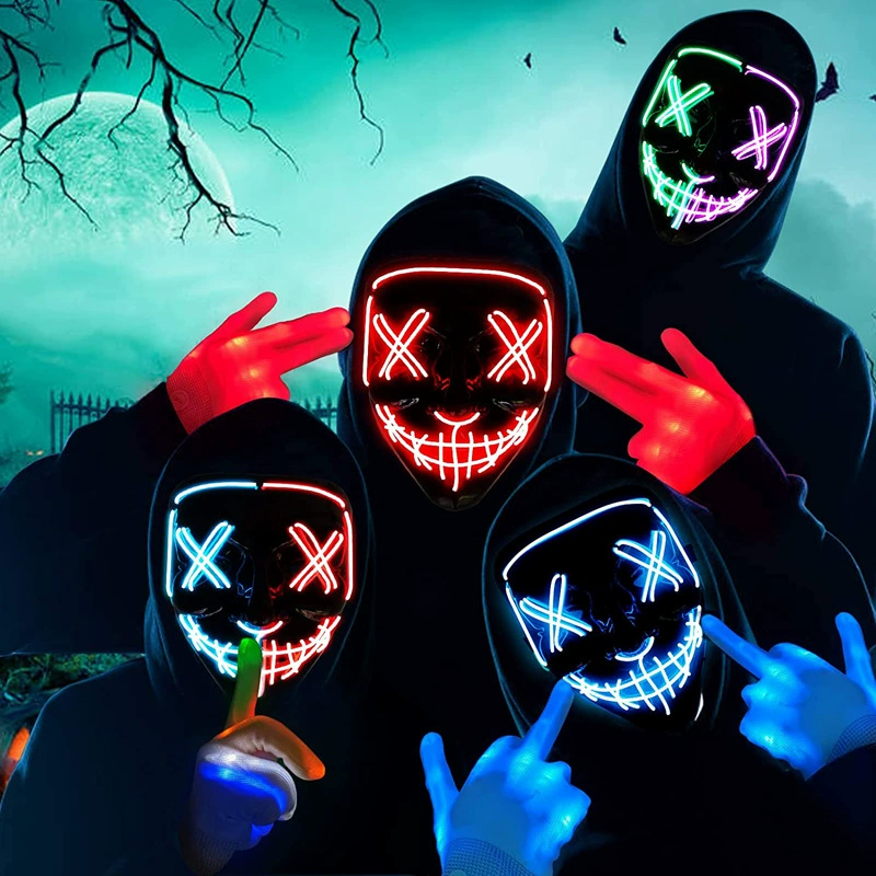 Kabellose Neon-LED-Purging-Mas – Led Purge Mask Halloween Bewertung und Preis