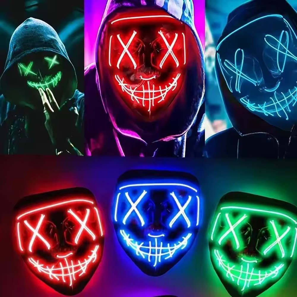 Kabellose Neon-LED-Purging-Mas – Led Purge Mask Halloween Bewertung und Preis