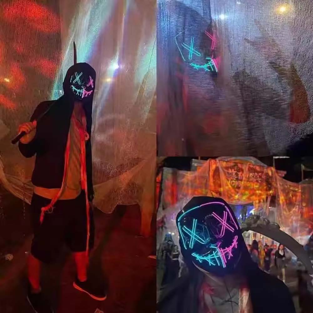 Kabellose Neon-LED-Purging-Mas – Led Purge Mask Halloween Bewertung und Preis