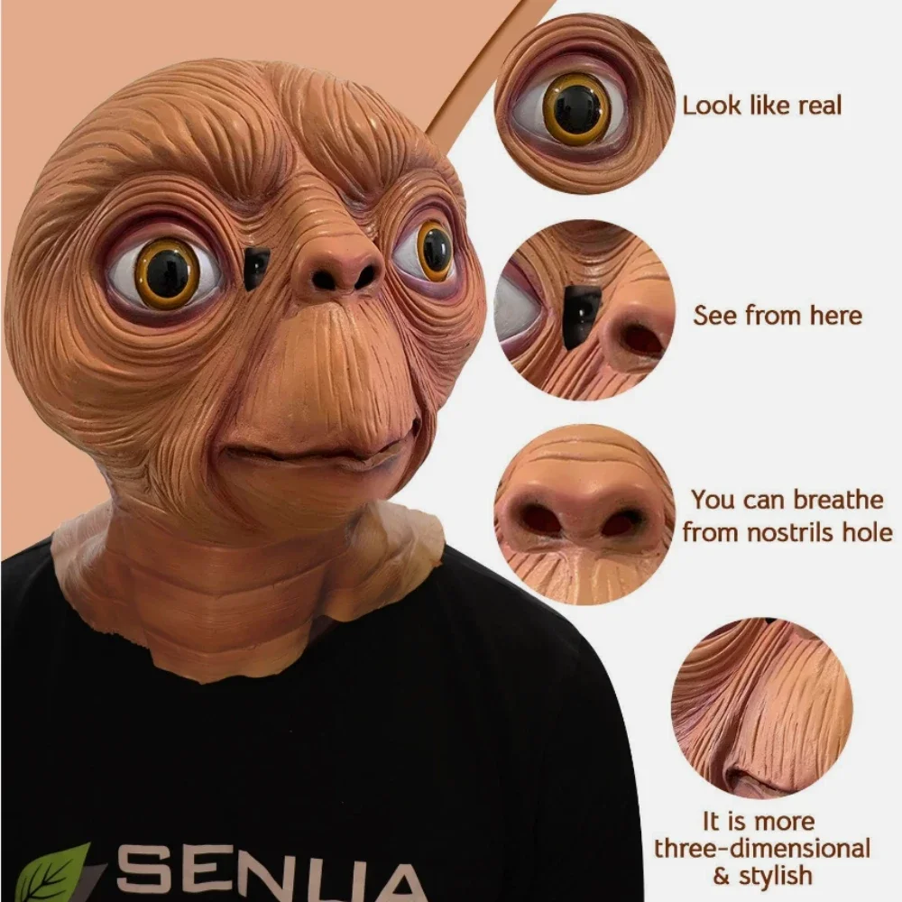 Realistische ET-Alien-Latexmas – Latex Alien Mask Realistic Bewertung und Preis