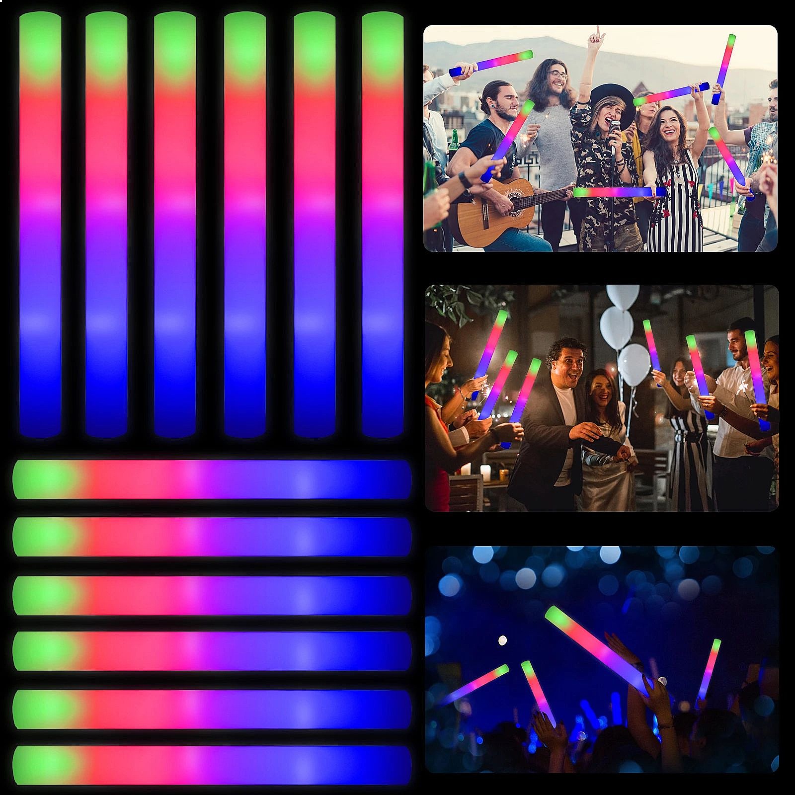 Leuchtstäbe im Großpack 102 St – Flashing Led Foam Sticks Party Bewertung und Preis
