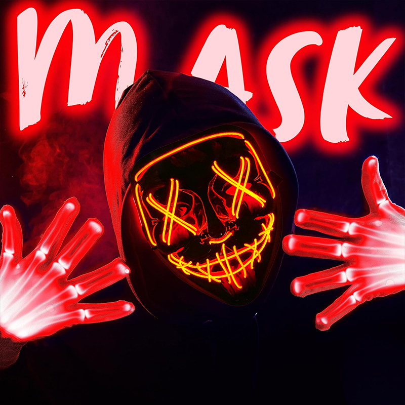 2026 Kabellose Bunte Neonlicht – Led Purge Mask Halloween Bewertung und Preis