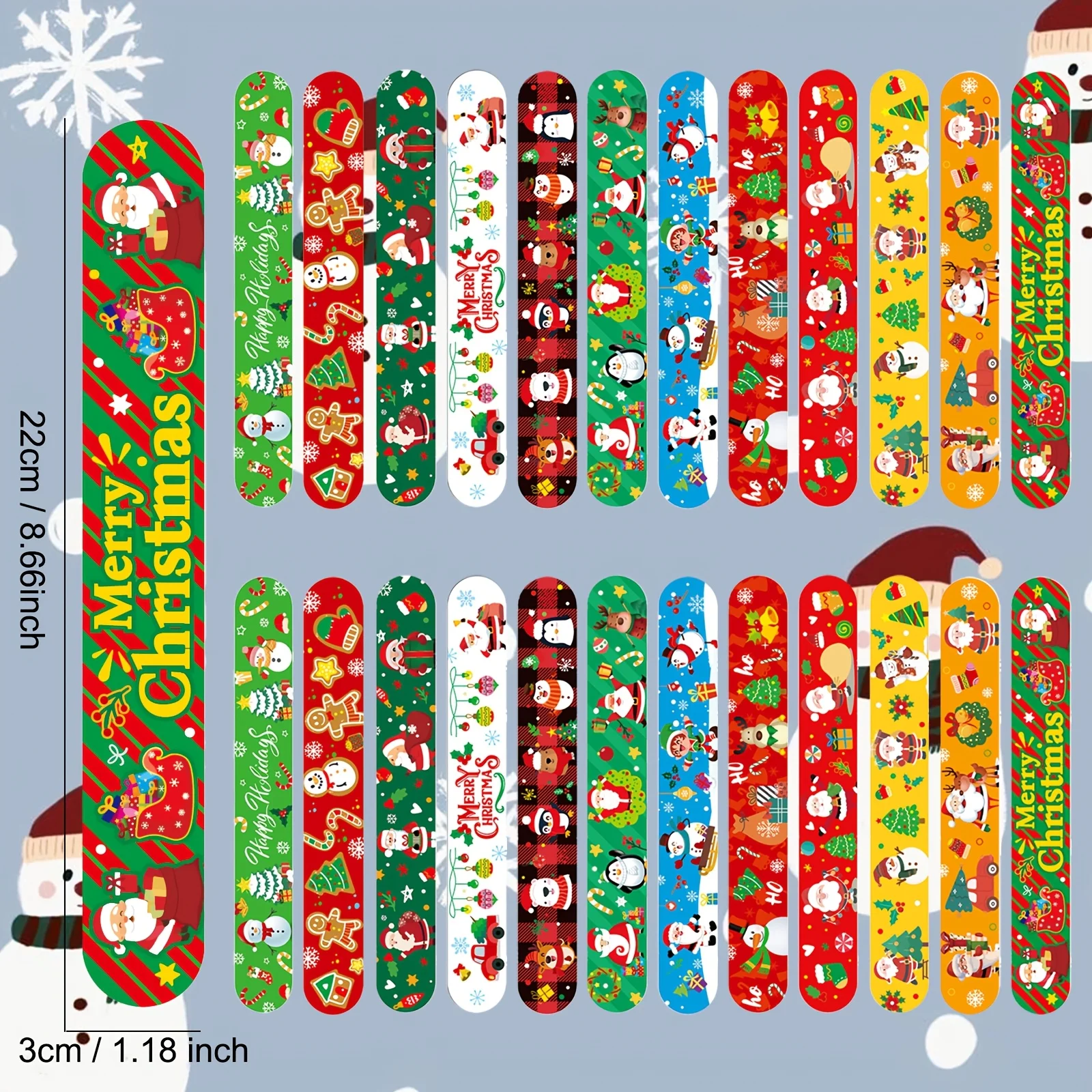 Weihnachts-Slap-Armbänder, Wei – Party Supplies Bewertung und Preis